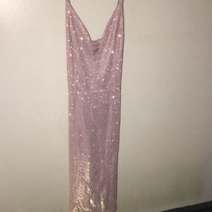 Pink sparkle bodycon dress